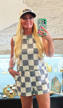 Load image into Gallery viewer, CHECKERED LINEN SET~NAVY
