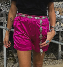 Load image into Gallery viewer, SATIN TUXEDO SHORTS~FUCHSIA🩷
