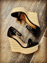 Load image into Gallery viewer, WALK THIS WAY ESPADRILLE WEDGES~BLACK🖤
