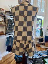 Load image into Gallery viewer, CHECKERED LINEN SET~NAVY
