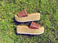 Load image into Gallery viewer, HAND TOOLED LEATHER WEDGES 🤠
