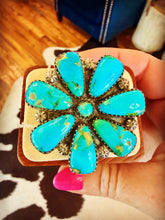 Load image into Gallery viewer, HUGE KINGMAN BLOSSOM RING~ADJUSTABLE
