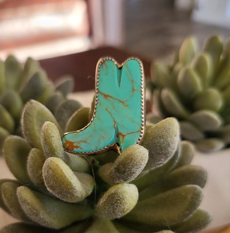 TURQUOISE COWBOY BOOT PENDANT 🤠