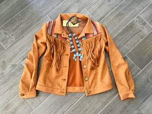 SERAPE FRINGE JACKET~TAN🌵