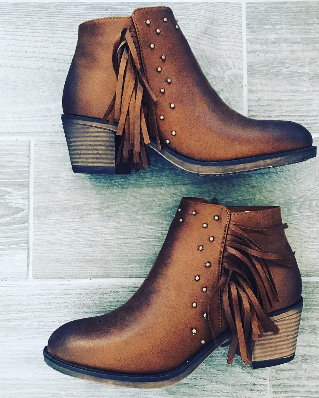 FRINGE STUDDED BOOTIES ✨