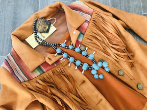 SERAPE FRINGE JACKET~TAN🌵