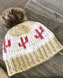 CACTUS POM POM BEANIE & SCARF SET❤️🌵