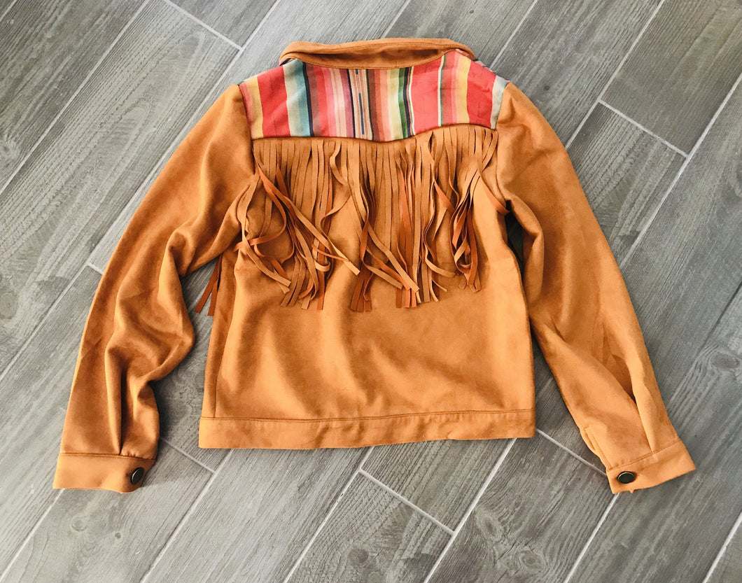 SERAPE FRINGE JACKET~TAN🌵