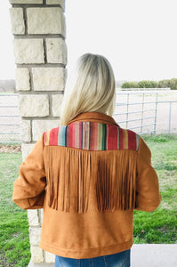 SERAPE FRINGE JACKET~TAN🌵