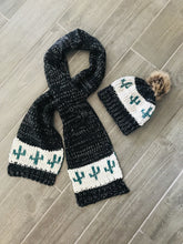 Load image into Gallery viewer, CACTUS POM POM BEANIE &amp;SCARF SET~🌵🖤
