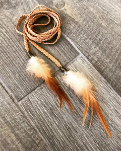 FEATHER TASSEL TIE BELT ⭐️