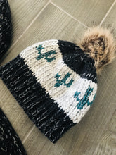 Load image into Gallery viewer, CACTUS POM POM BEANIE &amp;SCARF SET~🌵🖤
