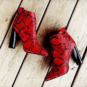 PYTHON BOOTIES~RED 🐍♥️🐍