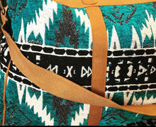 Load image into Gallery viewer, AZTEC TRAVEL BAG~TURQUOISE🌵RESTOCKED
