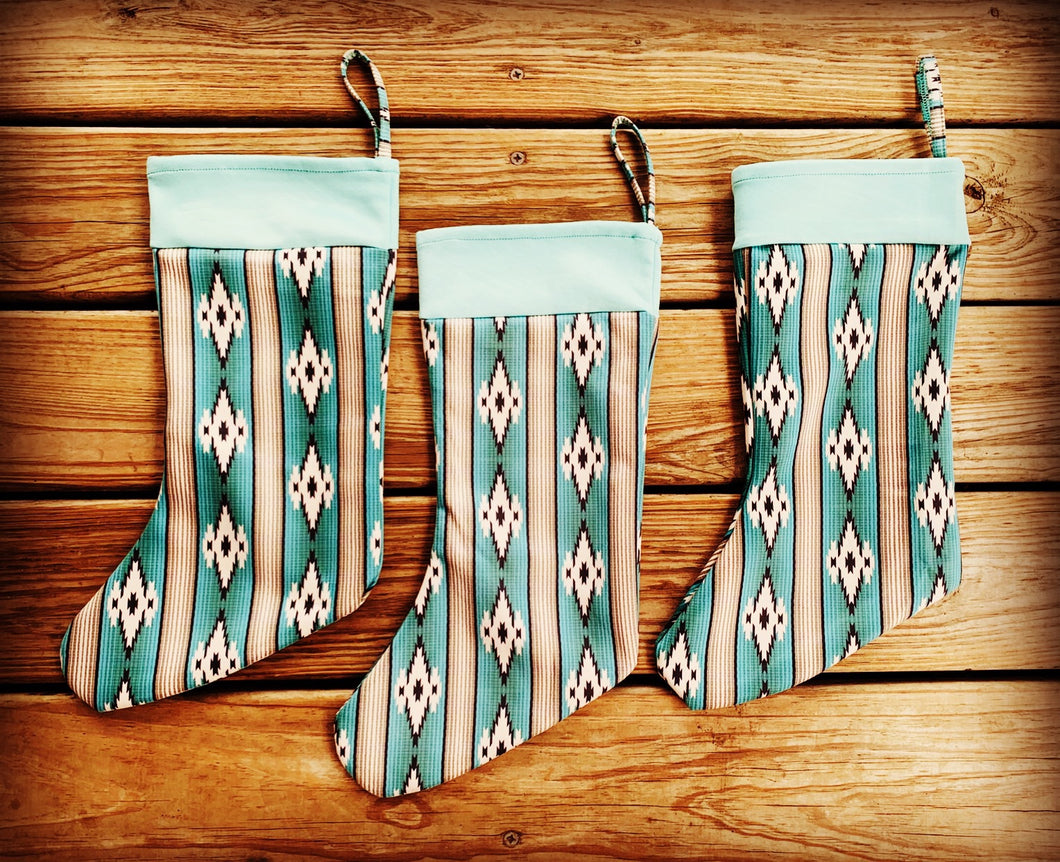 AZTEC STOCKING~TURQUOISE 🌵