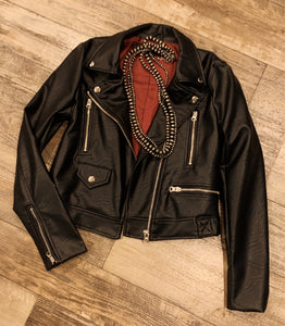 LEATHER MOTO JACKET~BLACK🖤