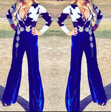 Load image into Gallery viewer, VELVET TROUSER BELLS~ROYAL💙LAST RESTOCK
