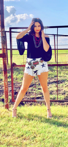 STAR STRUCK DENIM CUT OFFS🌟🖤🌟RESTOCK