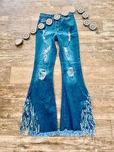 Load image into Gallery viewer, DESTROYED DENIM BELLS~MEDIUM WASH💙
