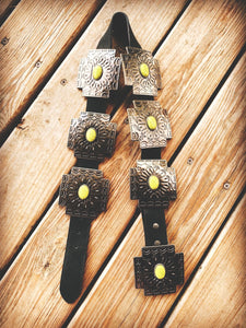 CROSS CONCHO BELT~MUSTARD💛