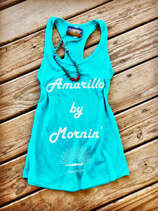 AMARILLO TANK~WHITE WRITING❤️🧡💛💚💙💜💗🖤